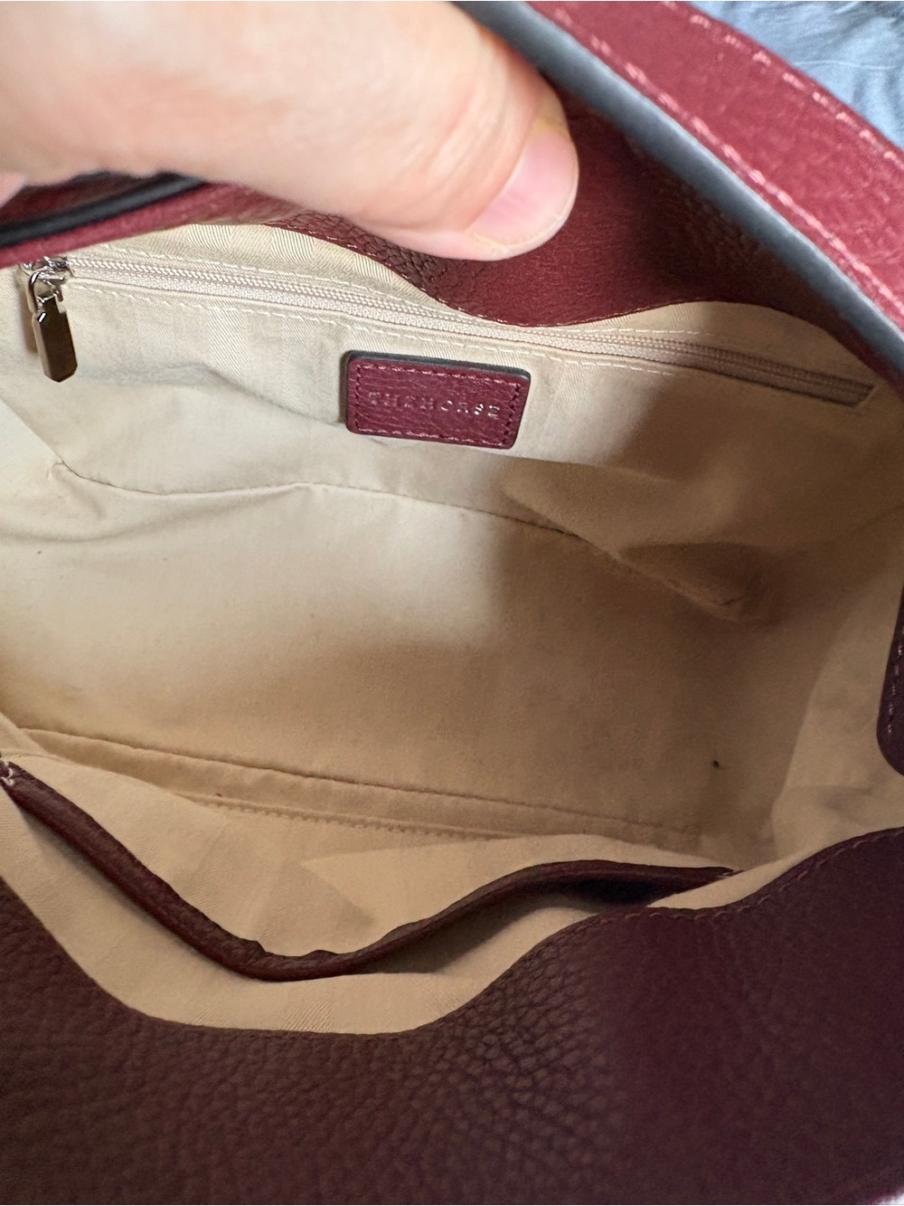 Burgundy Clementine Crossbody Bag - The Horse - Picture 8 of 11